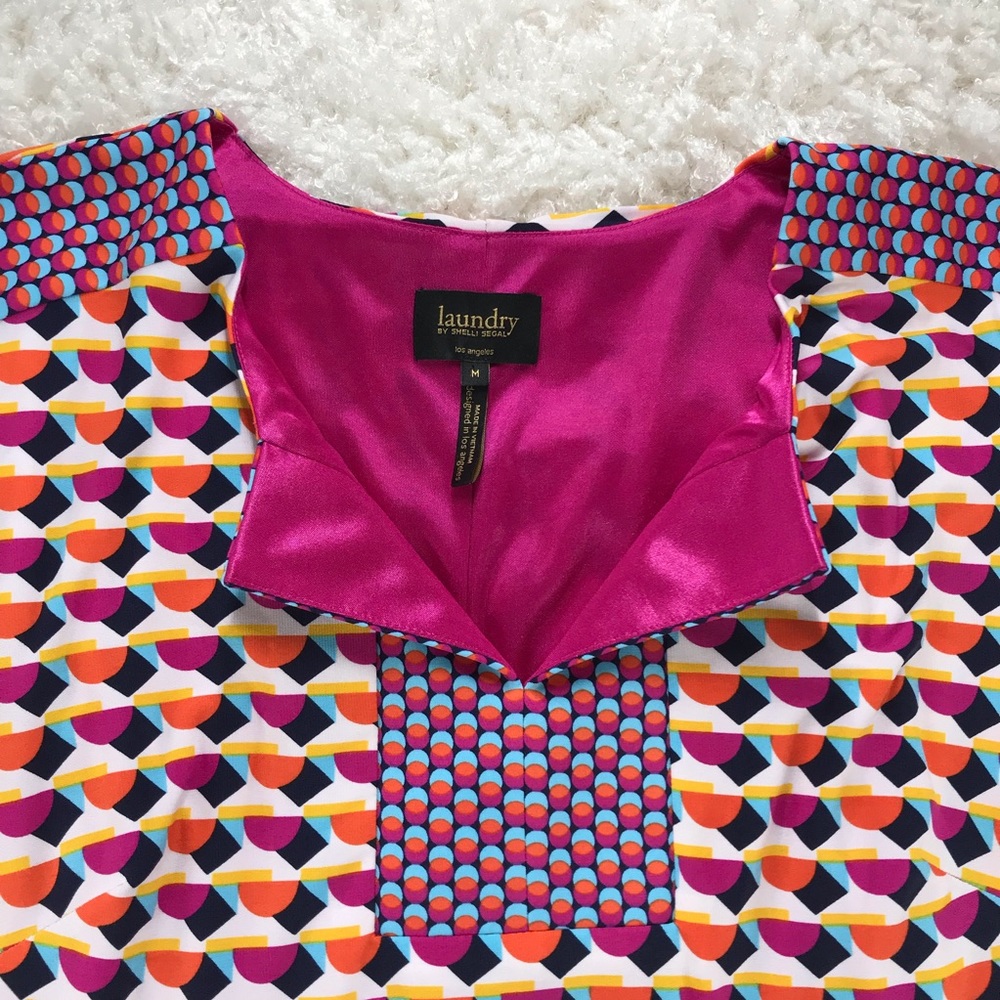 Laundry- Geometric Pattern Shift Dress - image 2